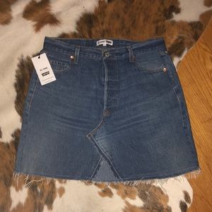 Re/Done Levi’s high rise denim mini skirt 31